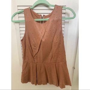 HD faux leather peplum top